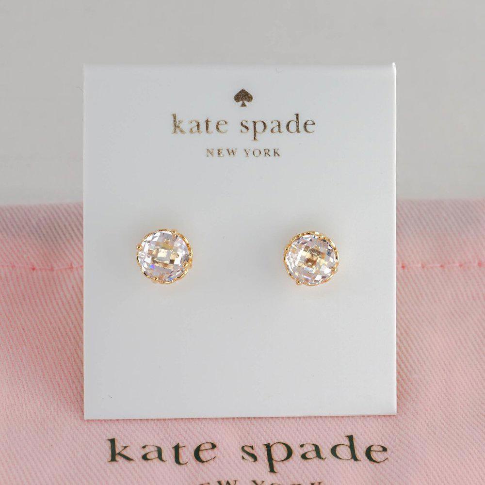 Kate Spade Something Sparkly Cubic Zirconia Stud Earrings (with Dust Bag…